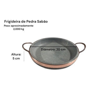 Jogo de Panelas de Pedra Sabão 6 peças com Panela de Pressão