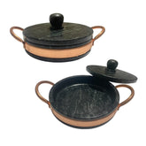 Frigideira Gourmet de Pedra Sabão 22 cm com tampa