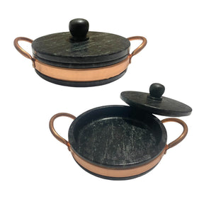 Frigideira Gourmet de Pedra Sabão 22 cm com tampa