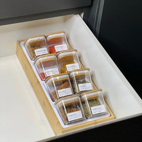 Organizador para Temperos Keep de Bambu 10 Peças